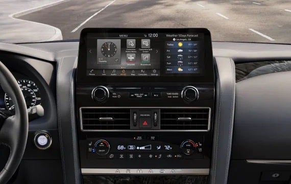 2023 Nissan Armada touchscreen and front console | Waxahachie Nissan in Waxahachie TX