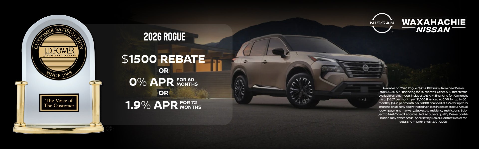 $1500 Rebate Plus 0% APR or 1.9% APR