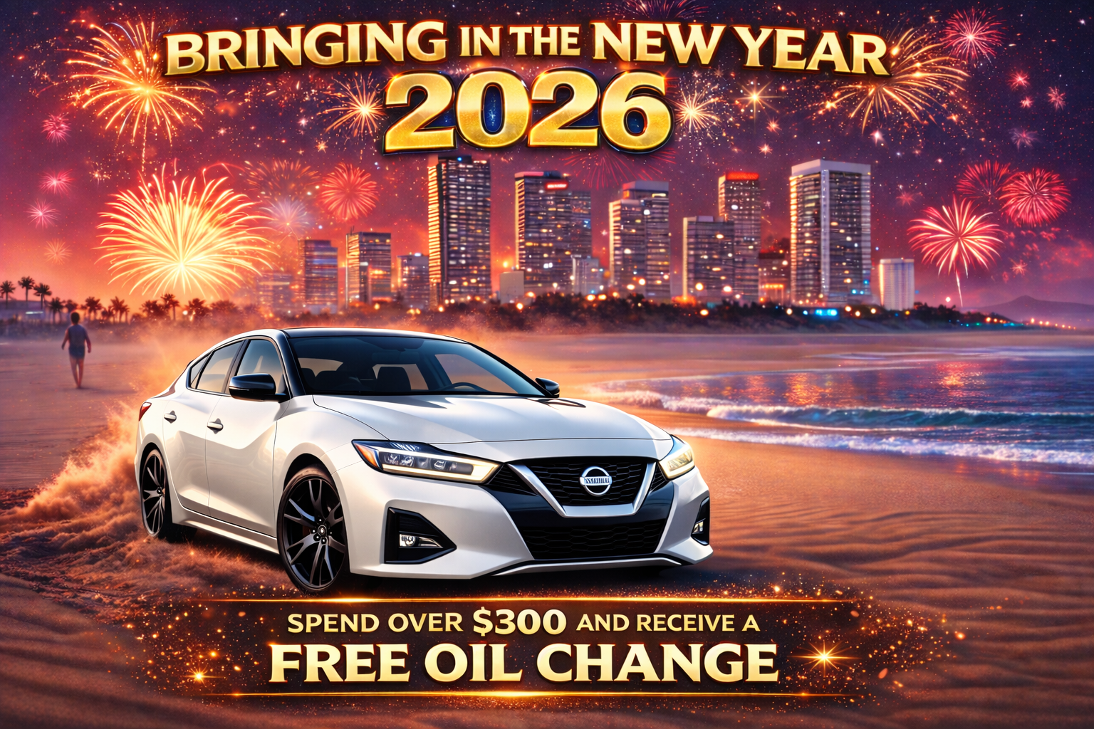 Spend Over $300 and receive a free oil change
